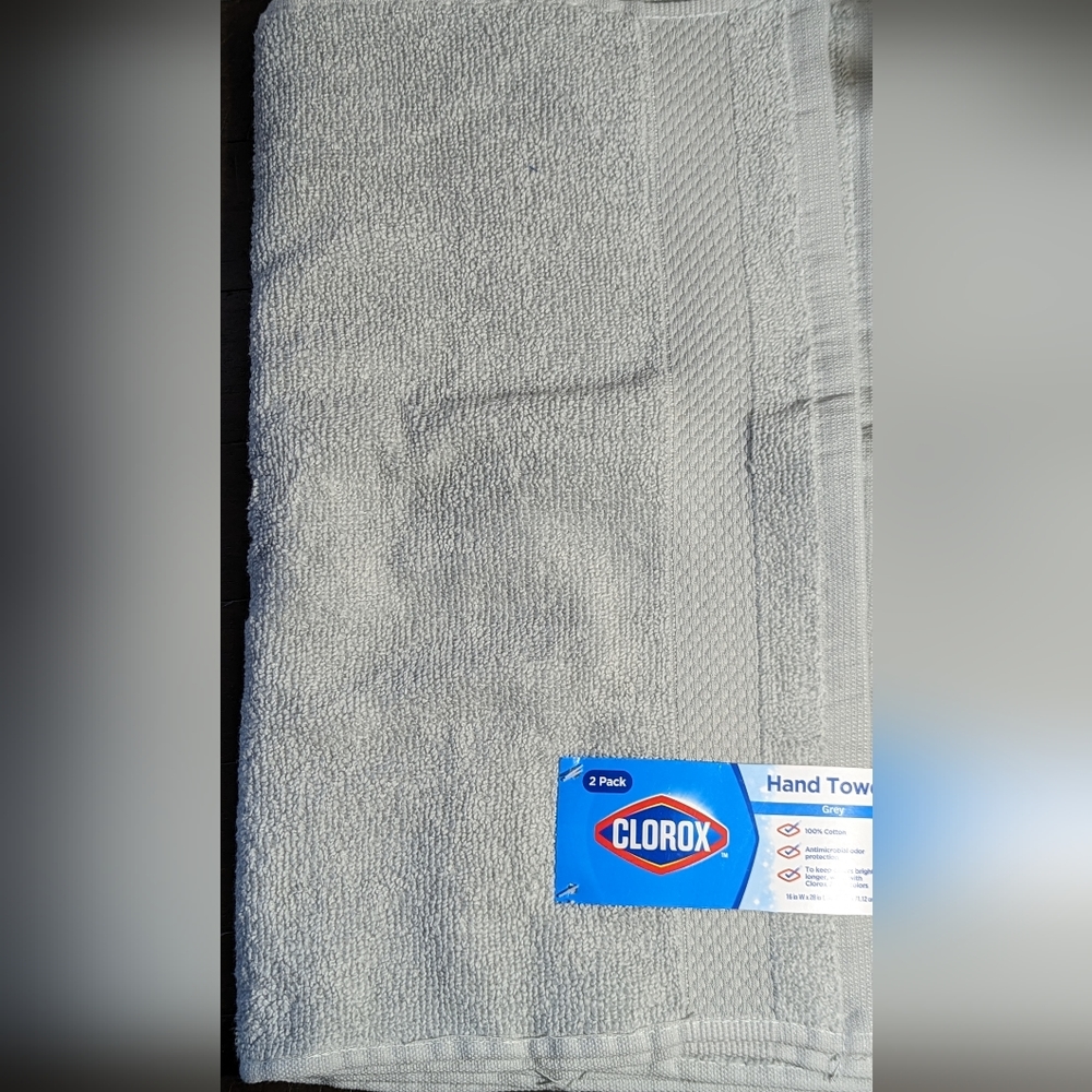 Gray Chlorox Hand Towel